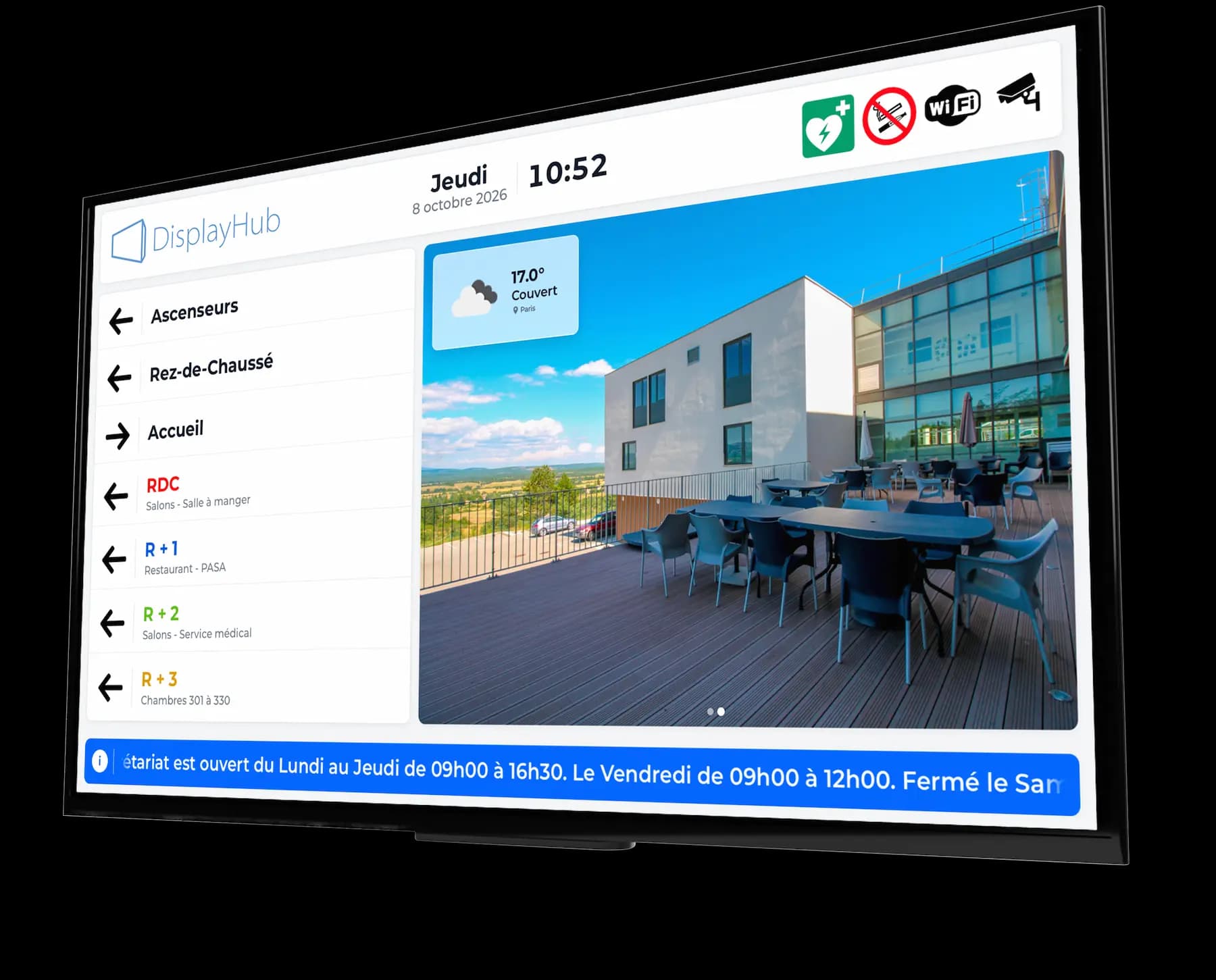 Aperçu d'un écran DisplayHub