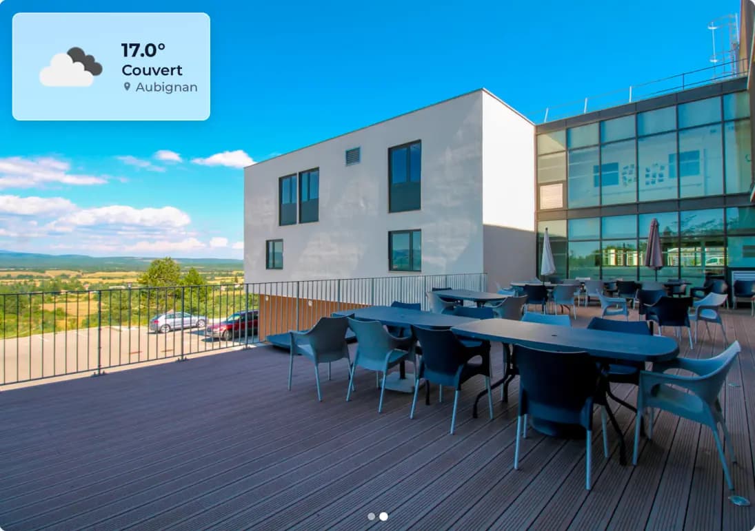 Aperçu galerie et météo DisplayHub